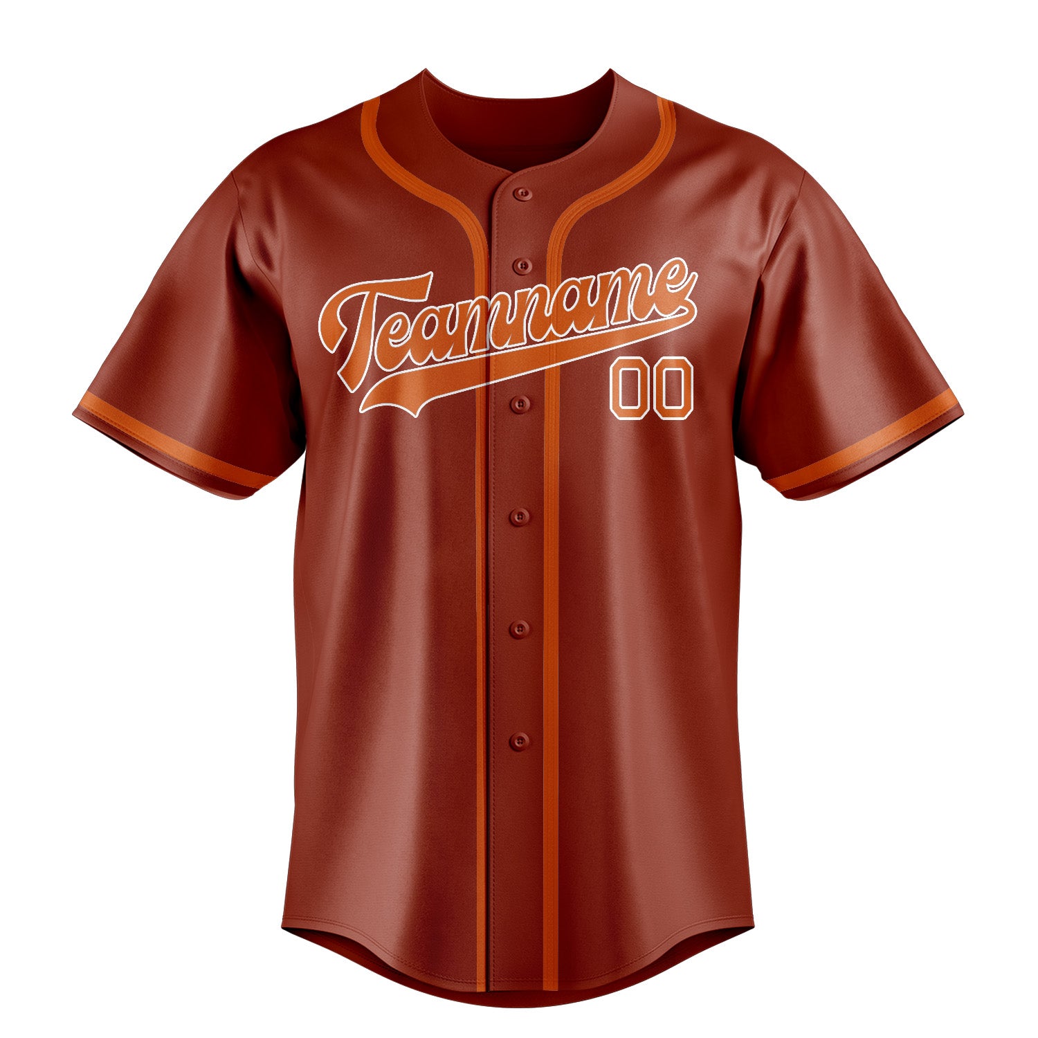 Benutzerdefiniertes Professionelles Korallenrot Orange Baseballtrikot