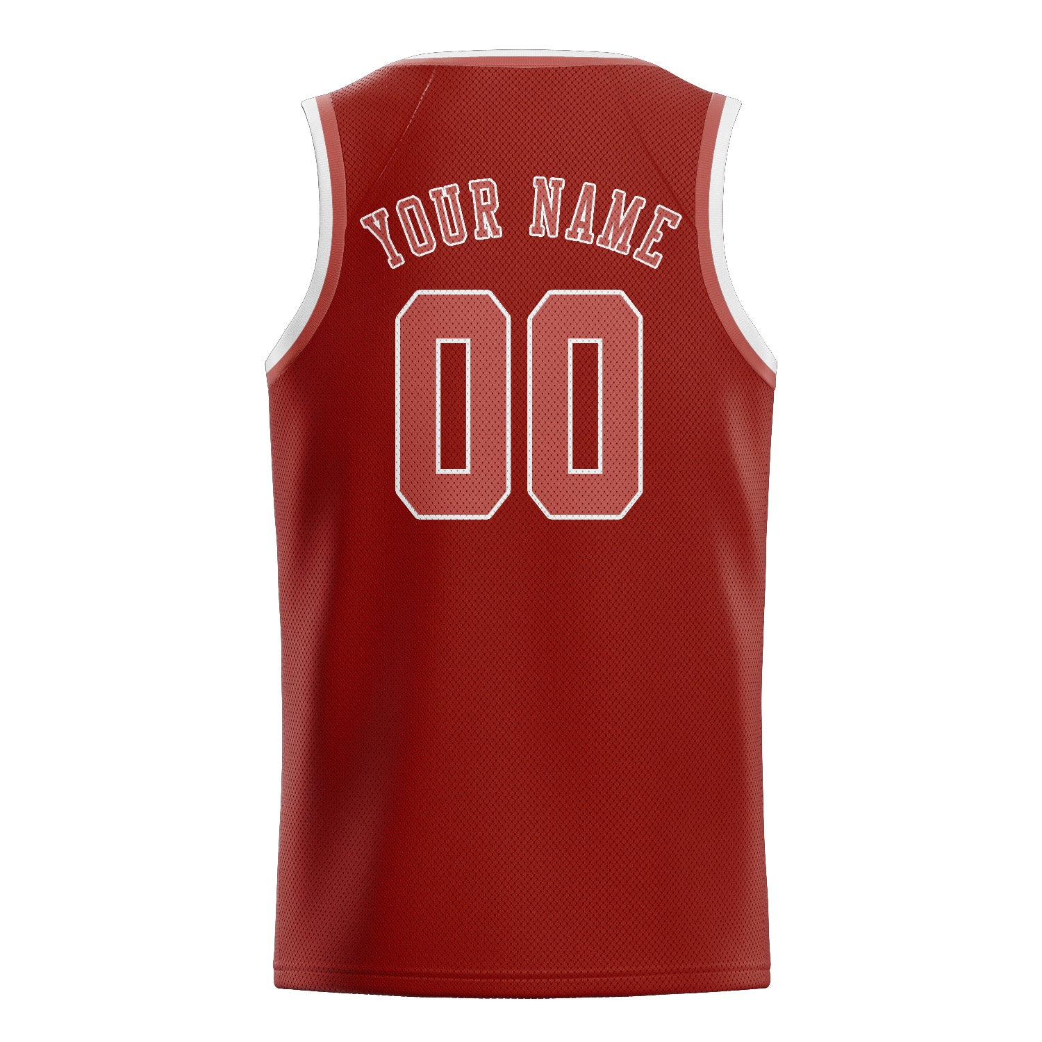 Benutzerdefiniertes Professionelles Korallenrot Kupferrose Basketballtrikot