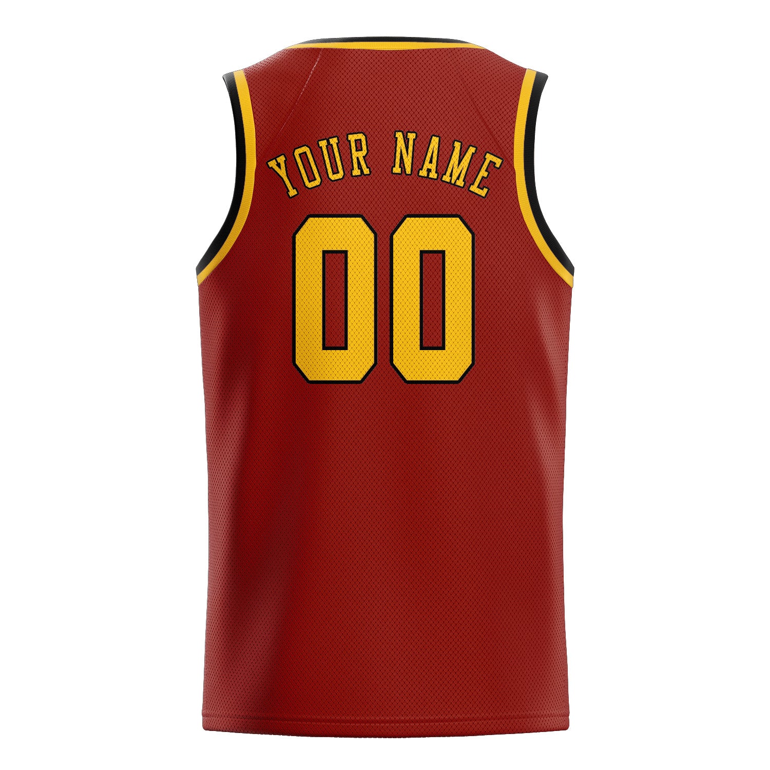 Benutzerdefiniertes Professionelles Korallenrot Gold Basketballtrikot