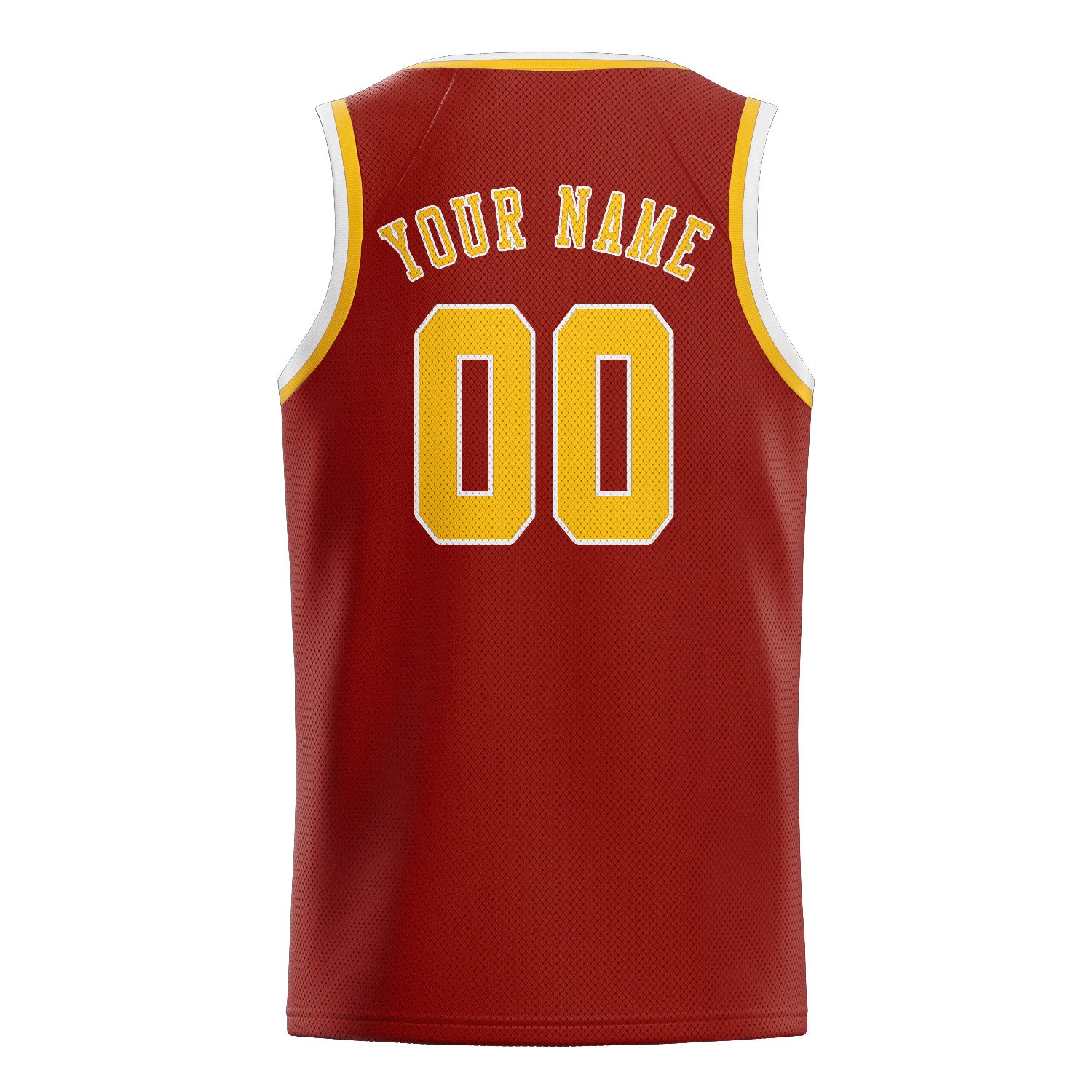 Benutzerdefiniertes Professionelles Korallenrot Gold Basketballtrikot