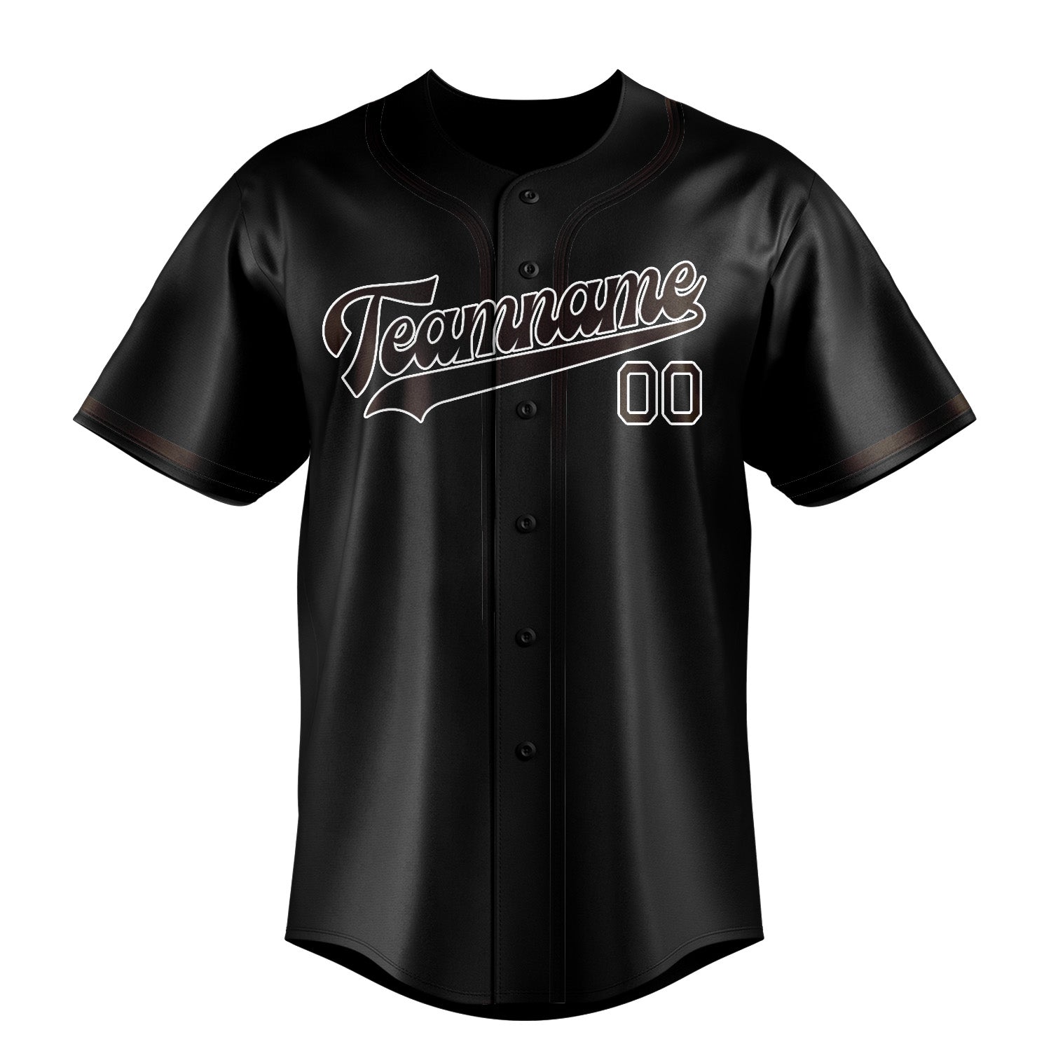 Benutzerdefiniertes Professionelles Schwarz Braun Baseballtrikot