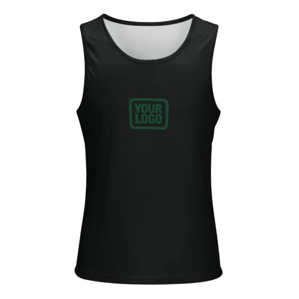 Maßgeschneidertes Schwarz Moosgrün Herren Tanktop