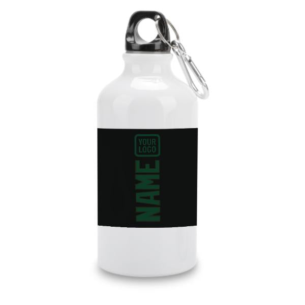 Maßgeschneidertes Schwarz Moosgrün Sportflasche