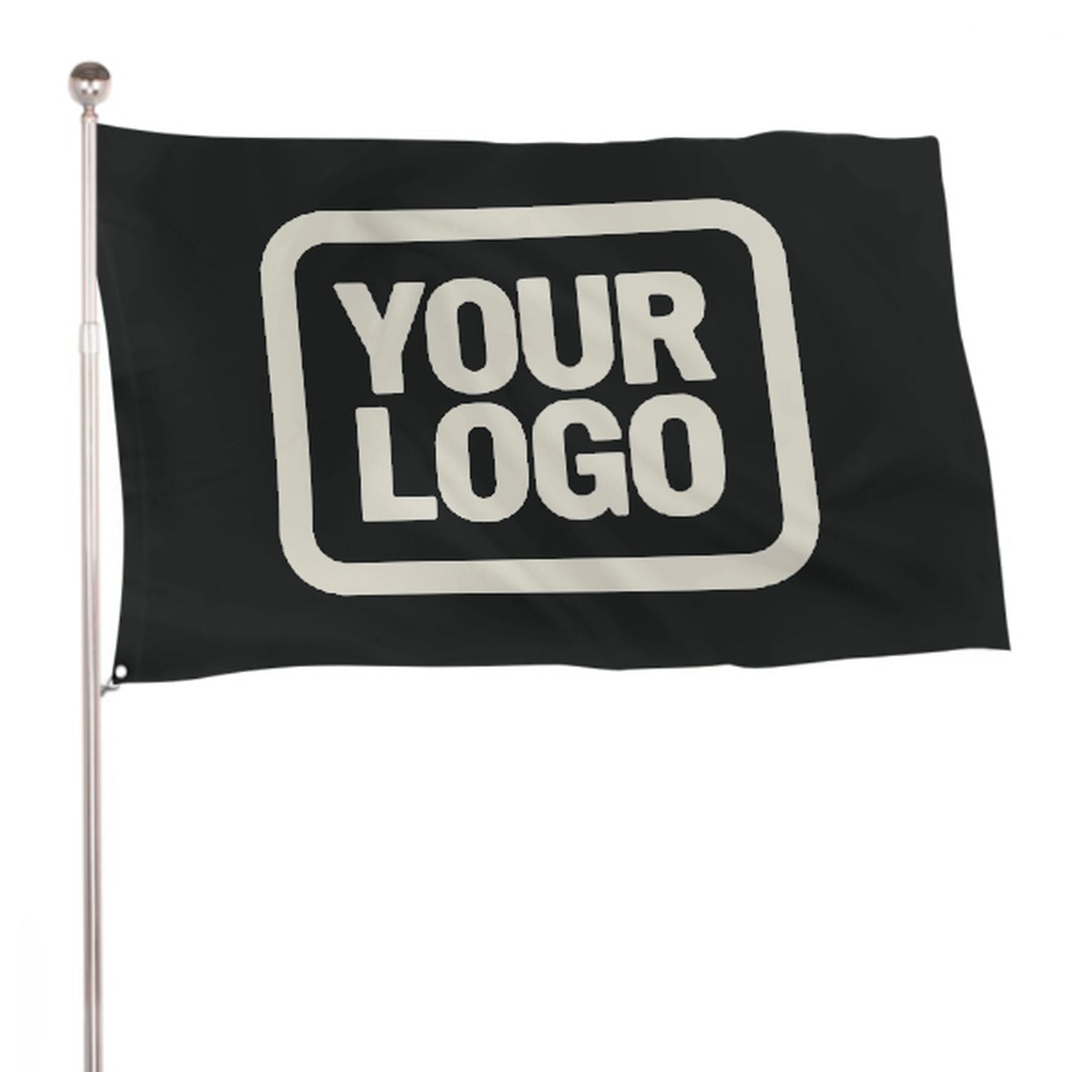 Maßgeschneidertes Schwarz Beige Flagge
