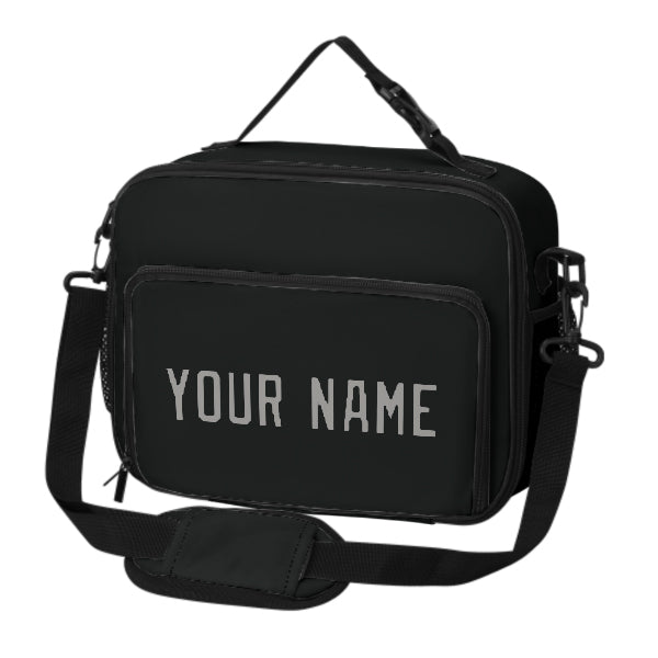 Maßgeschneidertes Schwarz Gray Lunch-Tasche