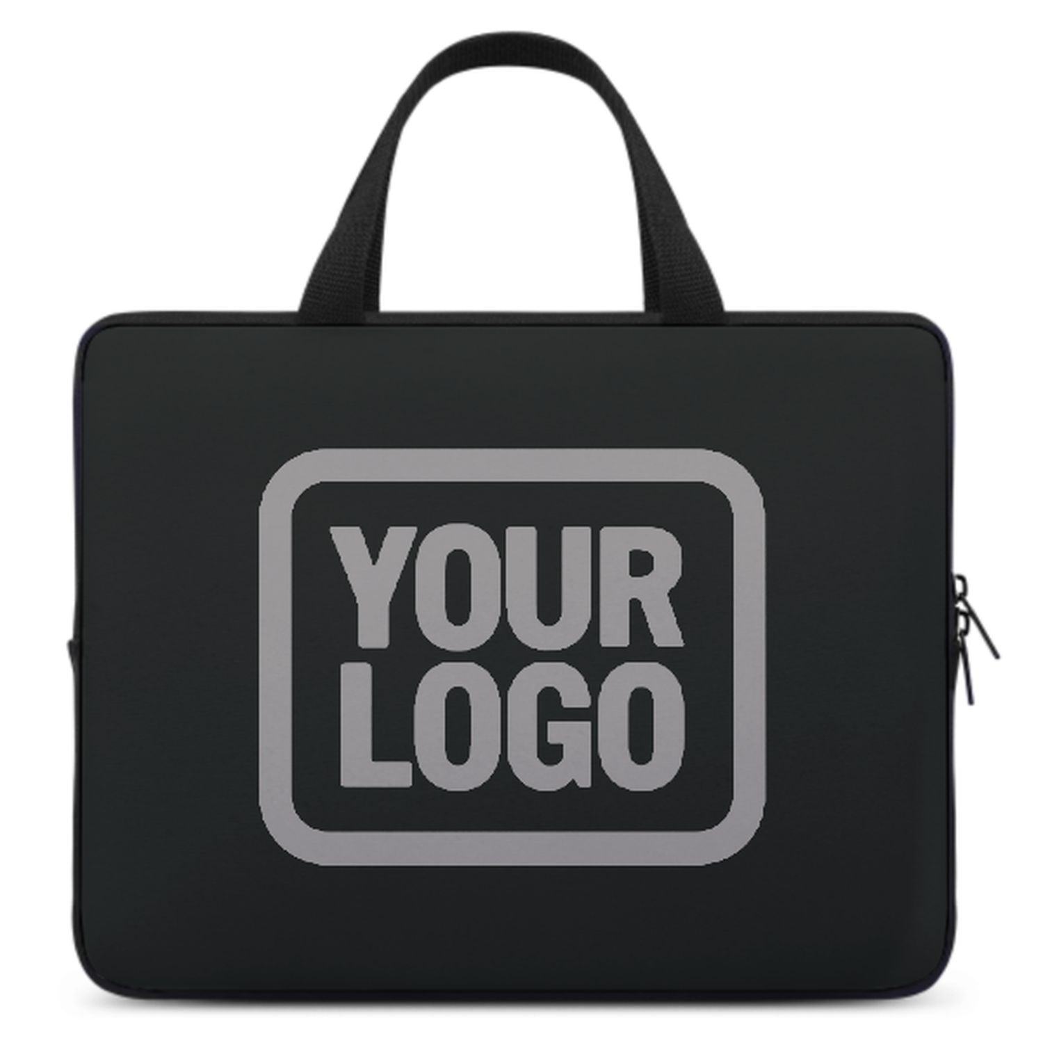 Borsa per laptop personalizzata nera e grigia