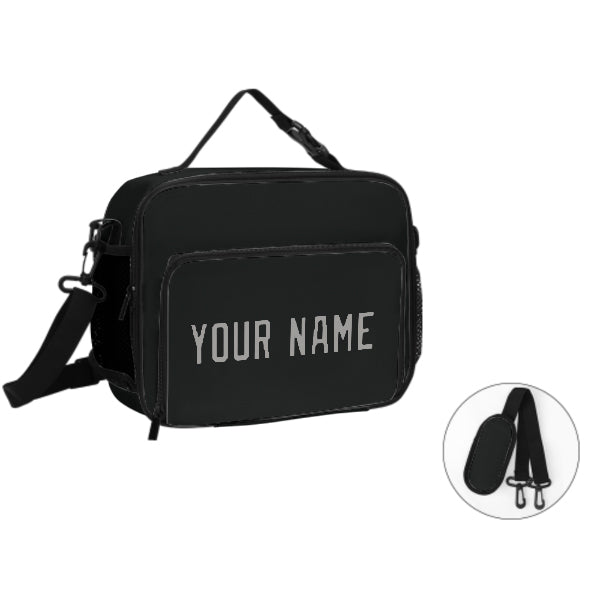 Maßgeschneidertes Schwarz Gray Lunch-Tasche