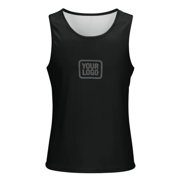 Maßgeschneidertes Schwarz Dunkelgrau Herren Tanktop