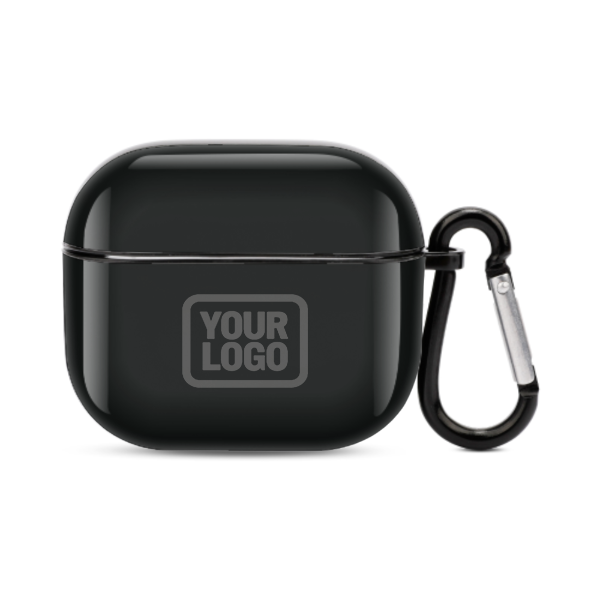 Maßgeschneidertes Schwarz Dunkelgrau AirPods-Hülle (3. Generation)