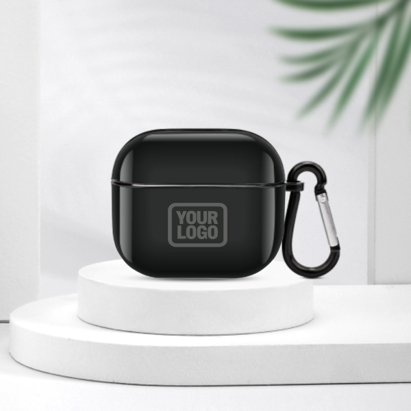 Maßgeschneidertes Schwarz Dunkelgrau AirPods-Hülle (3. Generation)