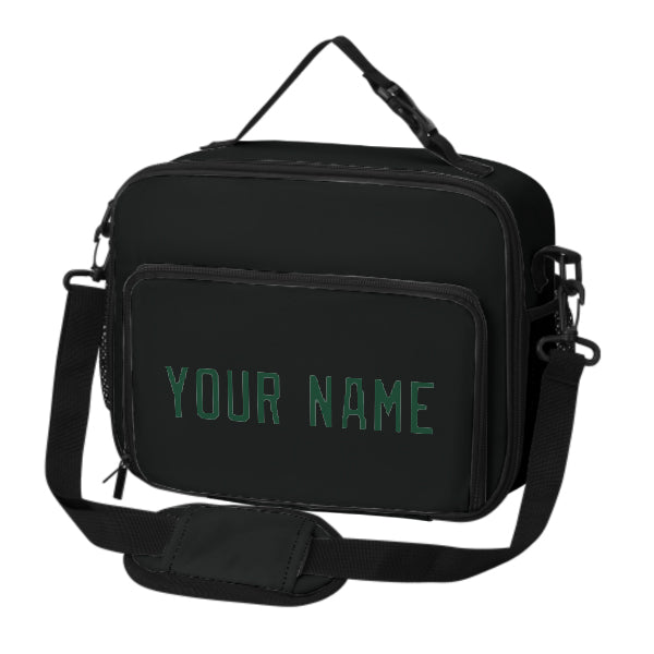Maßgeschneidertes Schwarz Green Lunch-Tasche