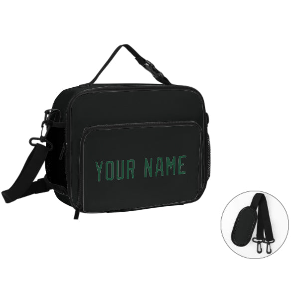 Maßgeschneidertes Schwarz Green Lunch-Tasche