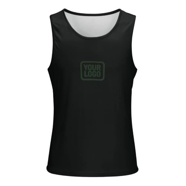 Maßgeschneidertes Schwarz Tannengrün Herren Tanktop