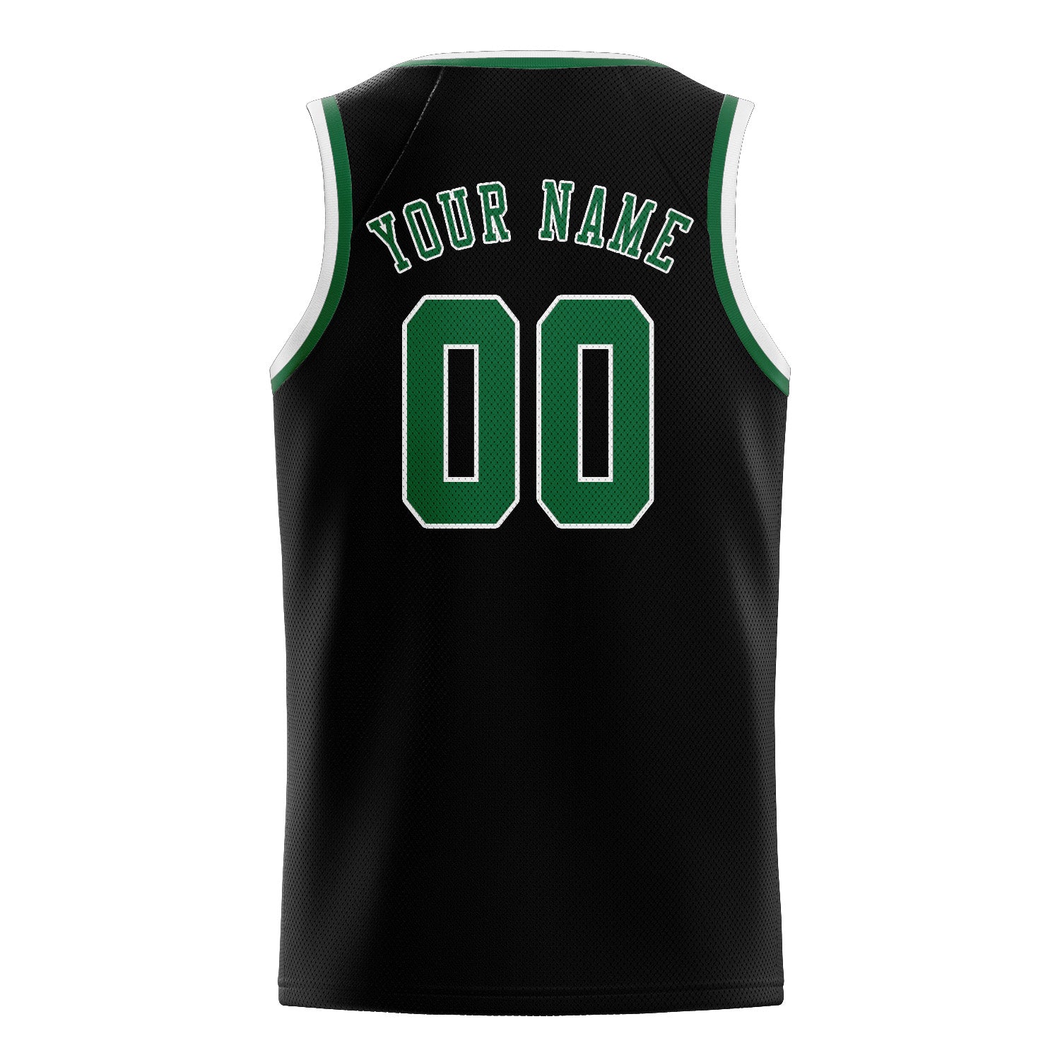 Benutzerdefiniertes Professionelles Schwarz Moosgrün Basketballtrikot