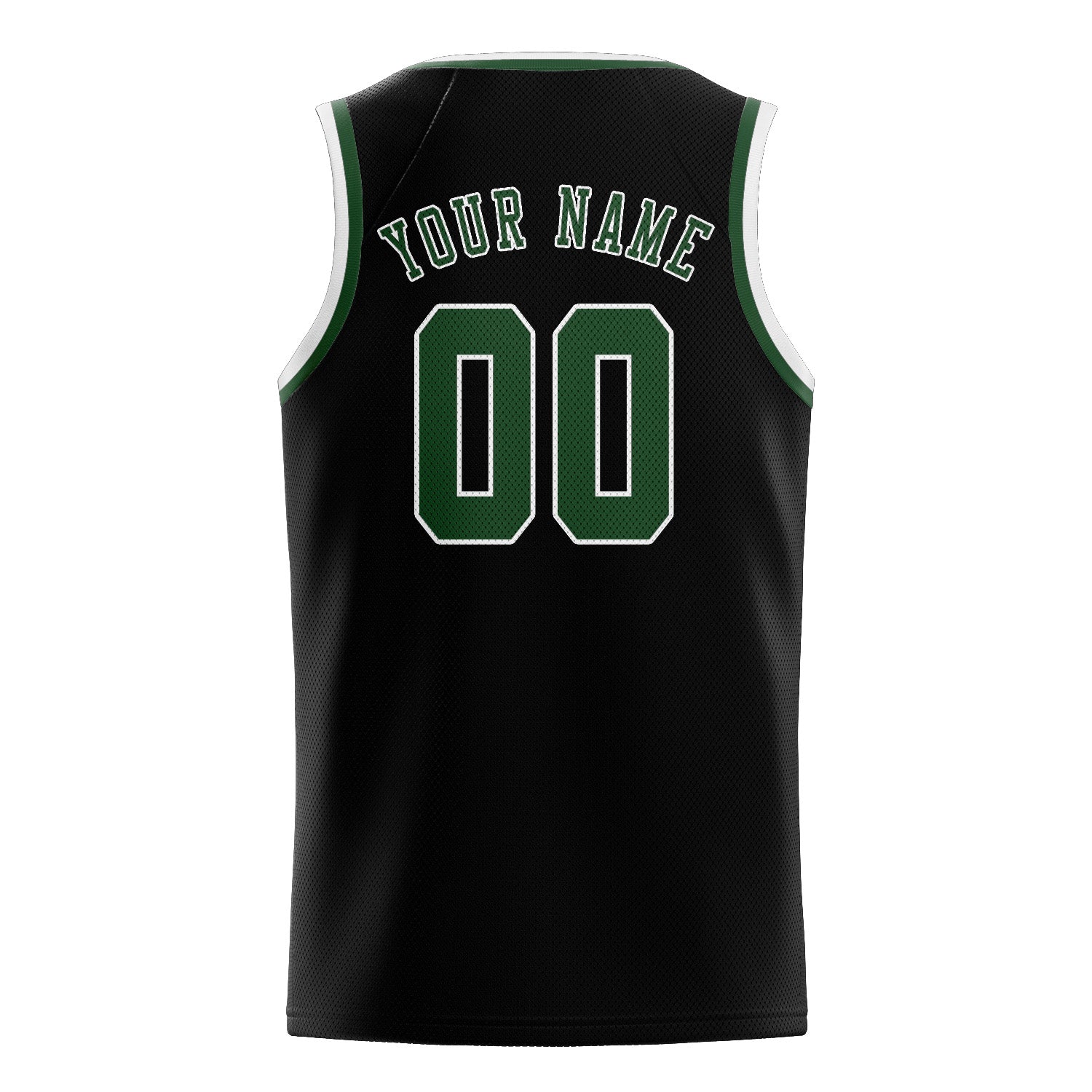 Benutzerdefiniertes Professionelles Schwarz Tannengrün Basketballtrikot
