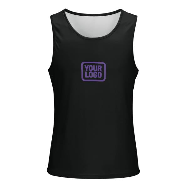 Maßgeschneidertes Schwarz Lavendel Herren Tanktop