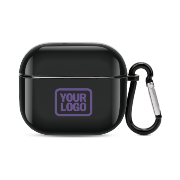 Maßgeschneidertes Schwarz Lavendel AirPods-Hülle (3. Generation)