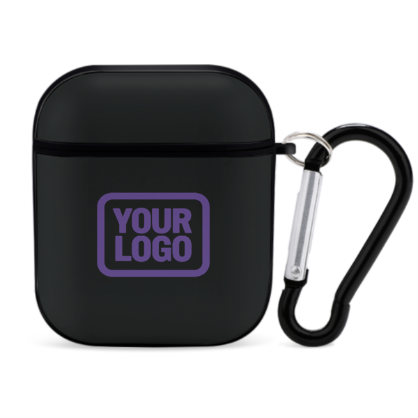 Maßgeschneidertes Schwarz Lavendel AirPods-Hülle