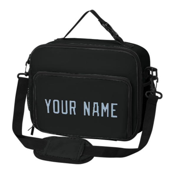 Maßgeschneidertes Schwarz Light Blue Lunch-Tasche
