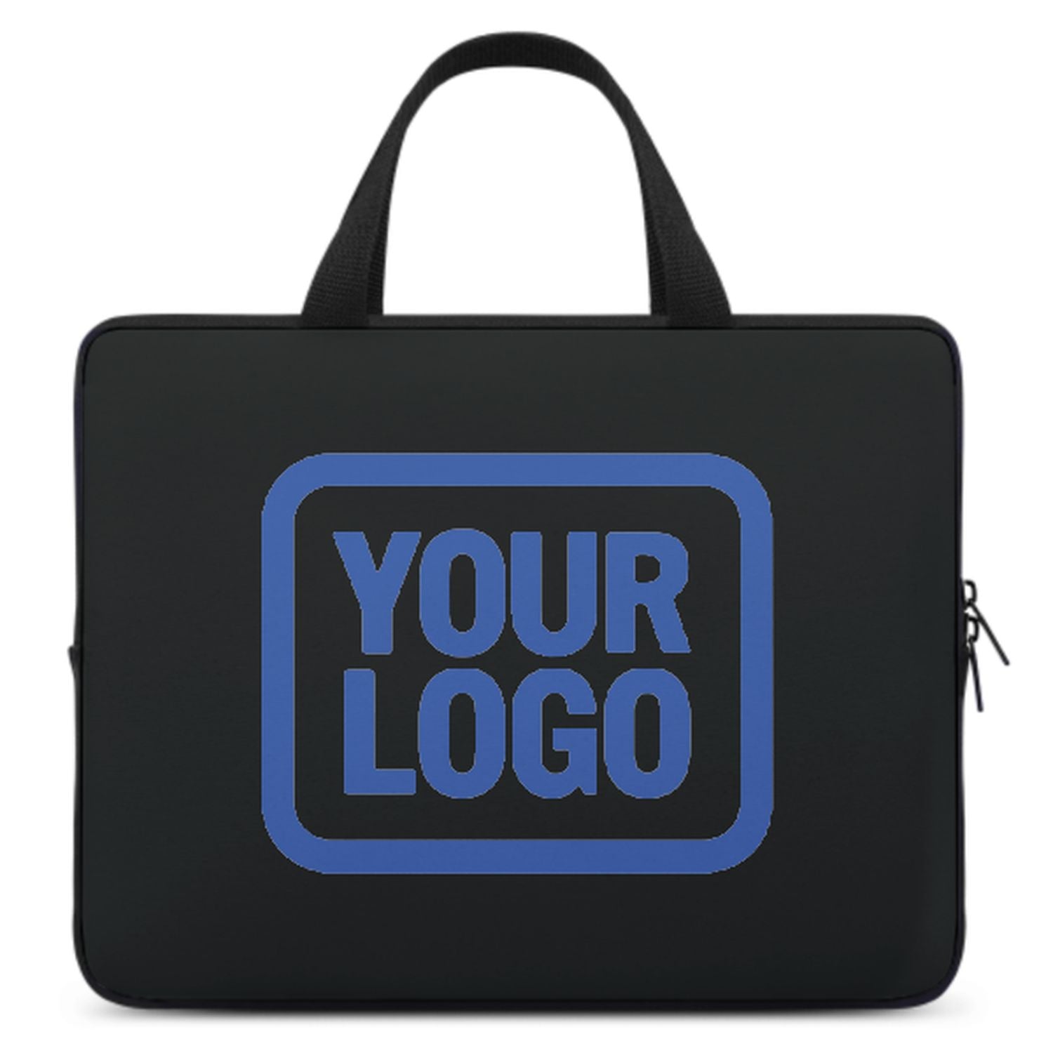 Maßgeschneidertes Schwarz Sky Blue Laptop Tasche