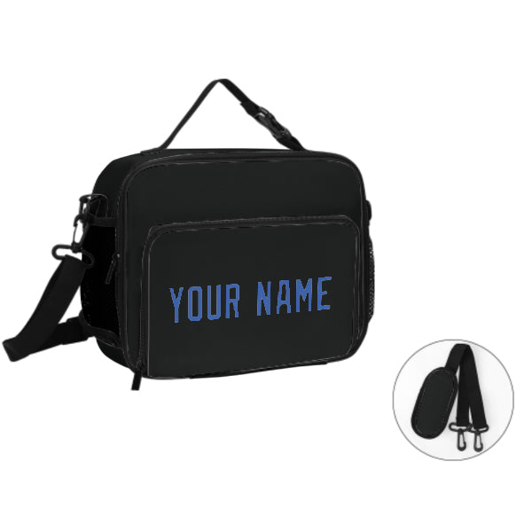 Maßgeschneidertes Schwarz Sky Blue Lunch-Tasche