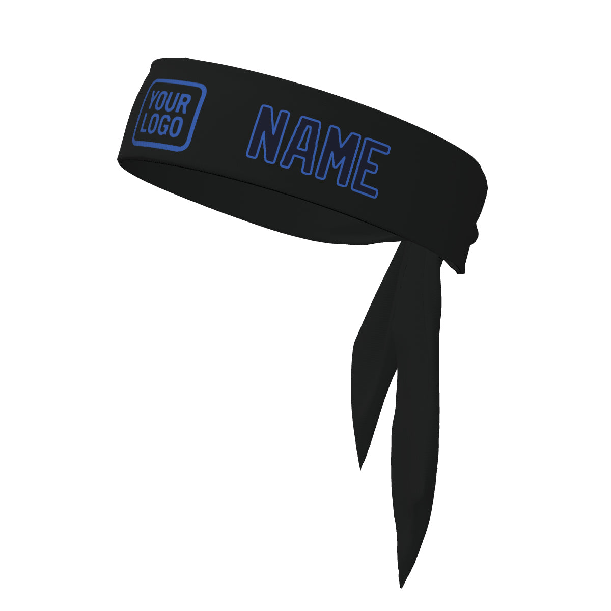 Maßgeschneidertes Schwarz Stahlblau Stirnband