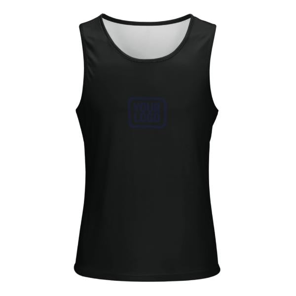 Maßgeschneidertes Schwarz Stahlblau Herren Tanktop