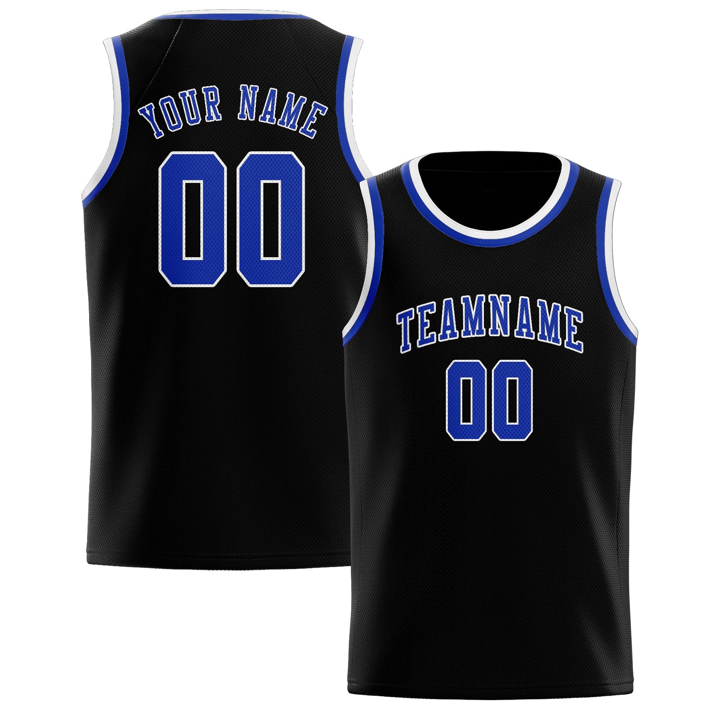 Benutzerdefiniertes Professionelles Schwarz Himmelblau Basketballtrikot