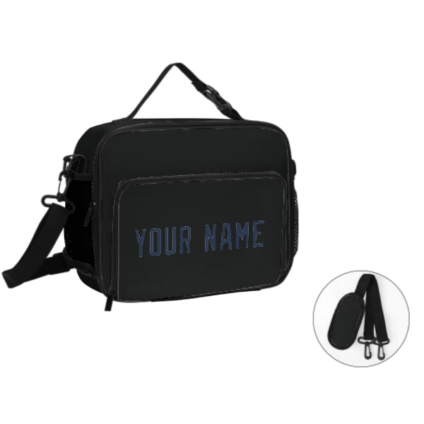 Maßgeschneidertes Schwarz Blue Lunch-Tasche