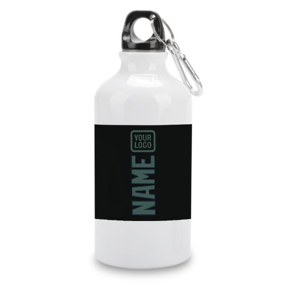 Maßgeschneidertes Schwarz Blaugrün Sportflasche