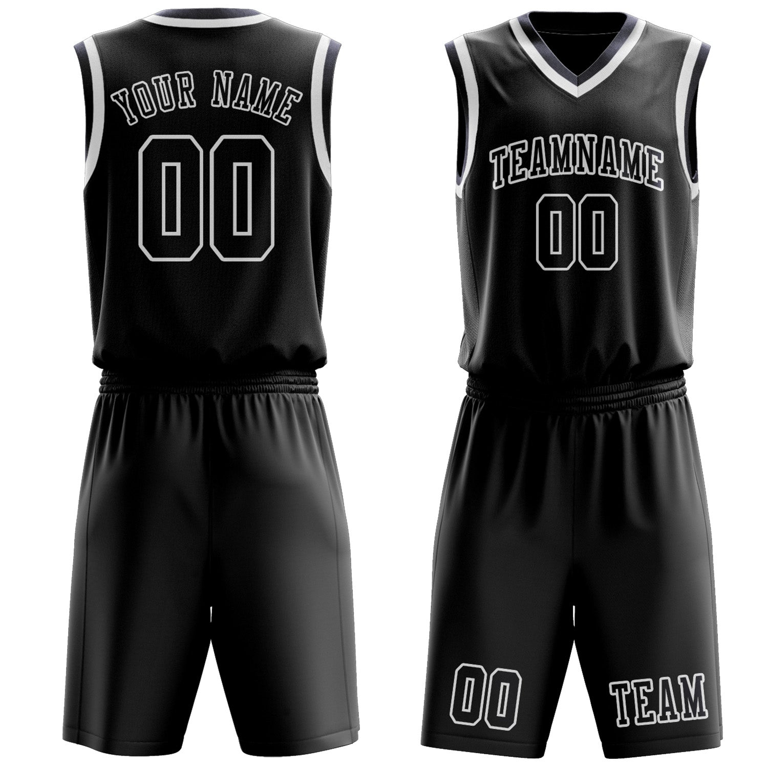 Benutzerdefiniertes Professionelles Schwarz Stahlblau Basketballtrikot-Set