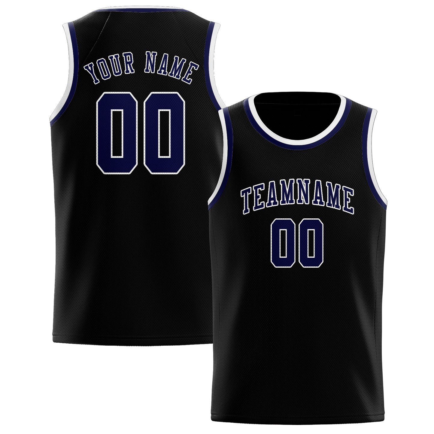 Benutzerdefiniertes Professionelles Schwarz Stahlblau Basketballtrikot