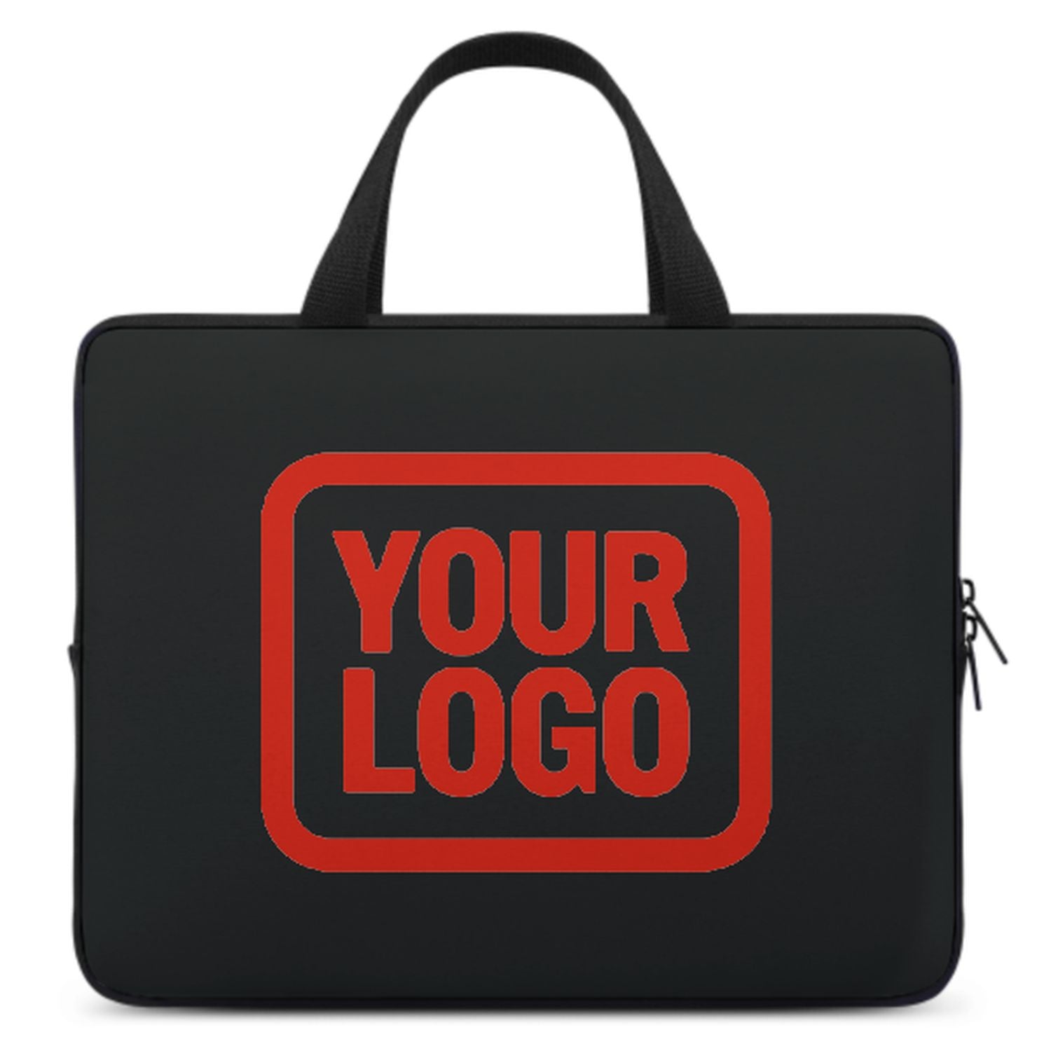 Maßgeschneidertes Schwarz Orange Red Laptop Tasche