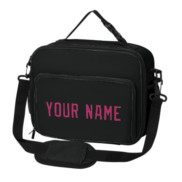 Maßgeschneidertes Schwarz Pink Lunch-Tasche