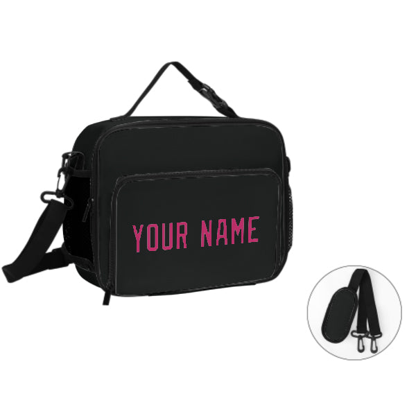 Maßgeschneidertes Schwarz Pink Lunch-Tasche