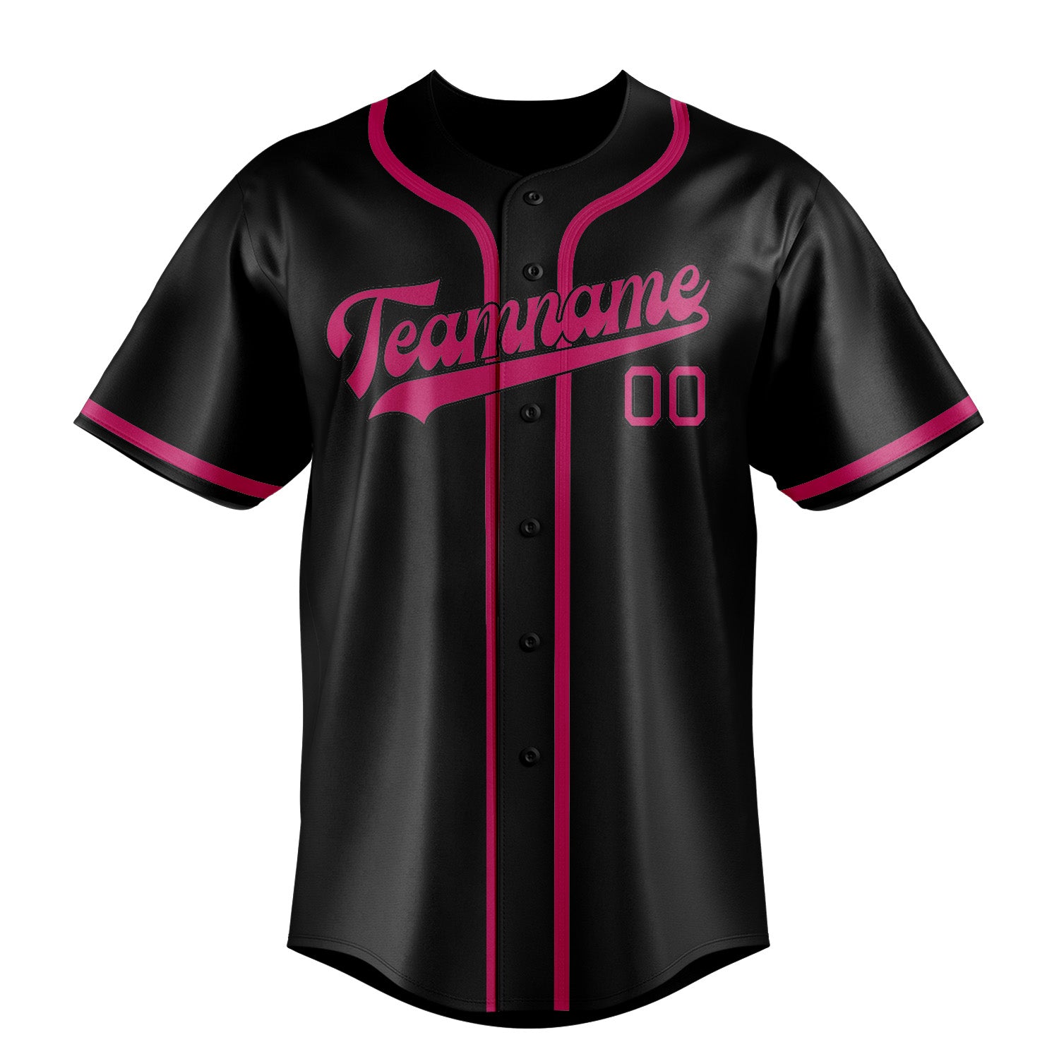 Benutzerdefiniertes Professionelles Schwarz Rosarot Baseballtrikot