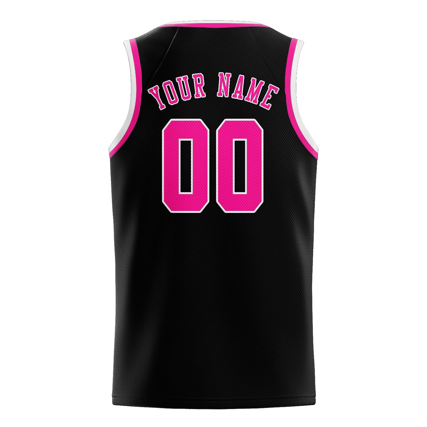 Benutzerdefiniertes Professionelles Schwarz Rosarot Basketballtrikot