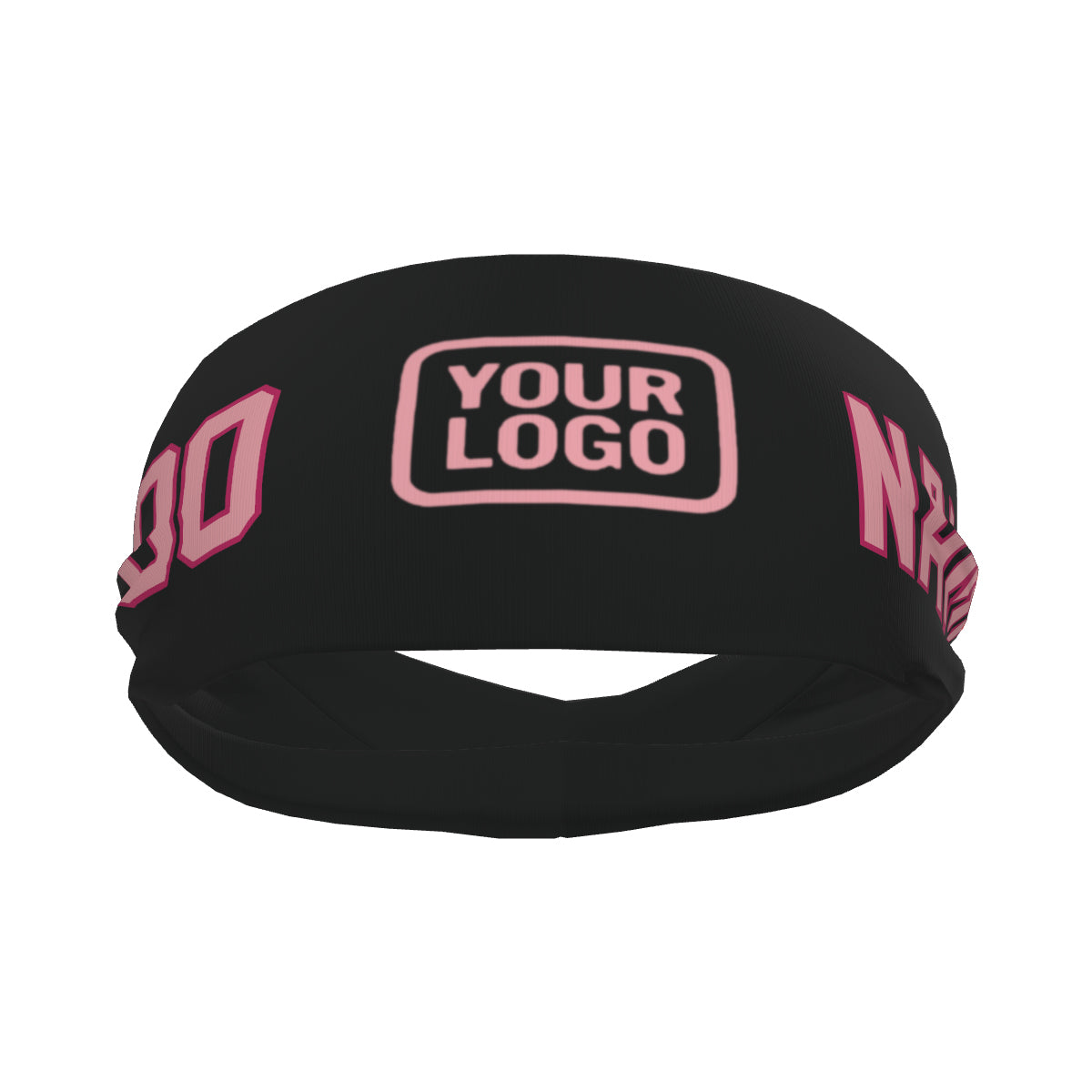 Maßgeschneidertes Schwarz Rosa Sport Stirnband