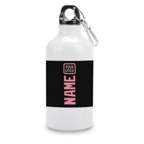 Maßgeschneidertes Schwarz Rosa Sportflasche