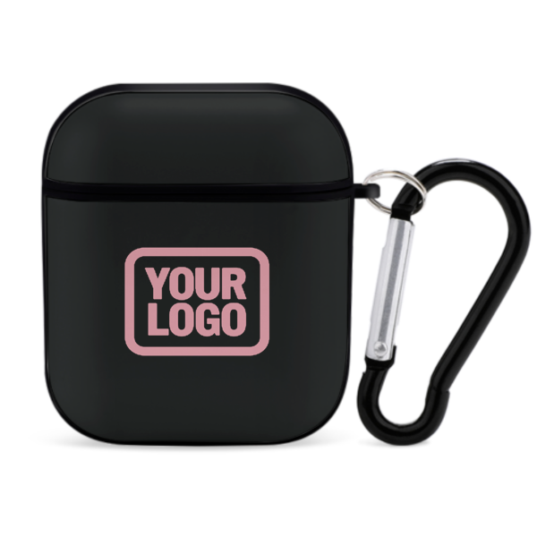 Maßgeschneidertes Schwarz Rosa AirPods-Hülle
