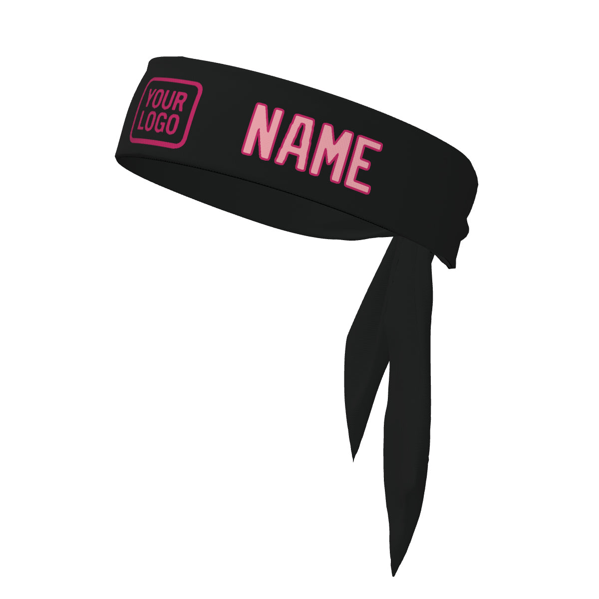Maßgeschneidertes Schwarz Rosa Stirnband