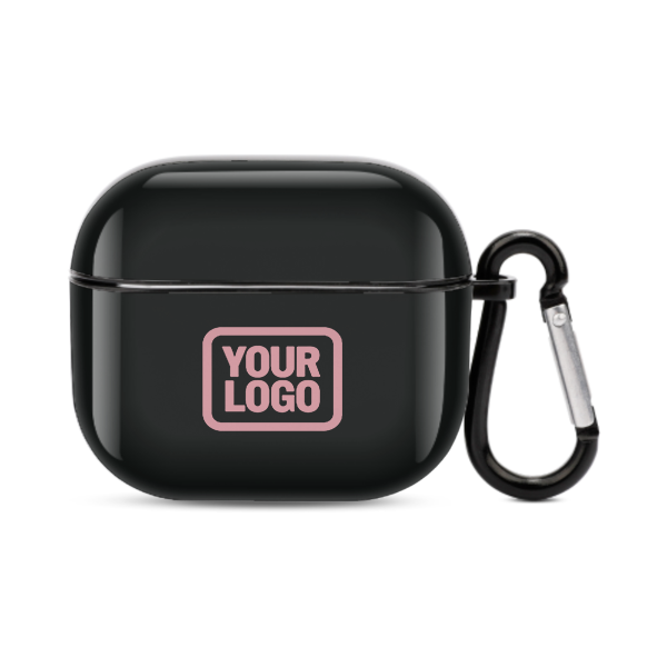 Maßgeschneidertes Schwarz Rosa AirPods-Hülle (3. Generation)