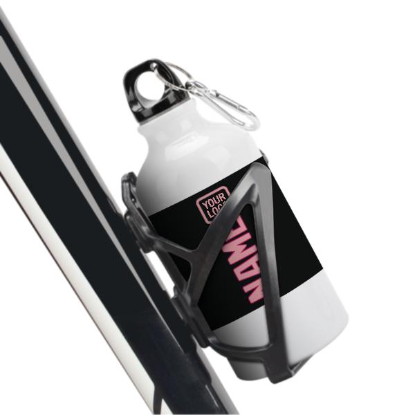 Maßgeschneidertes Schwarz Rosa Sportflasche