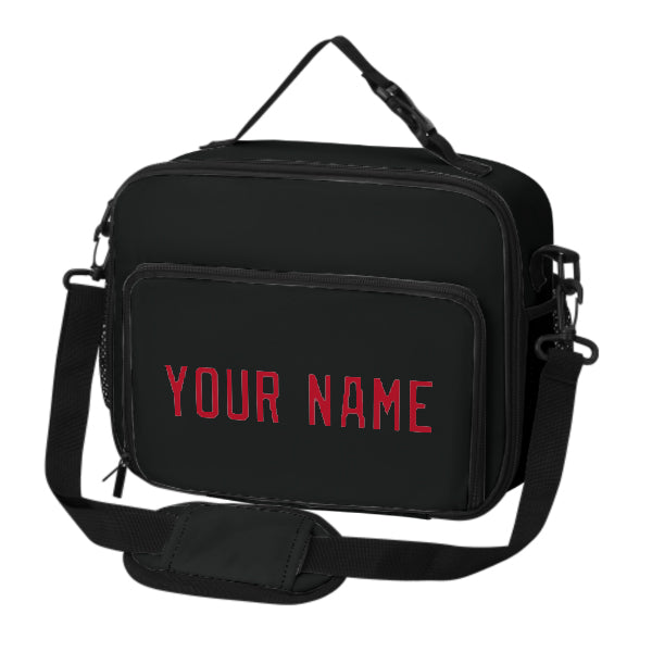 Maßgeschneidertes Schwarz Red Lunch-Tasche