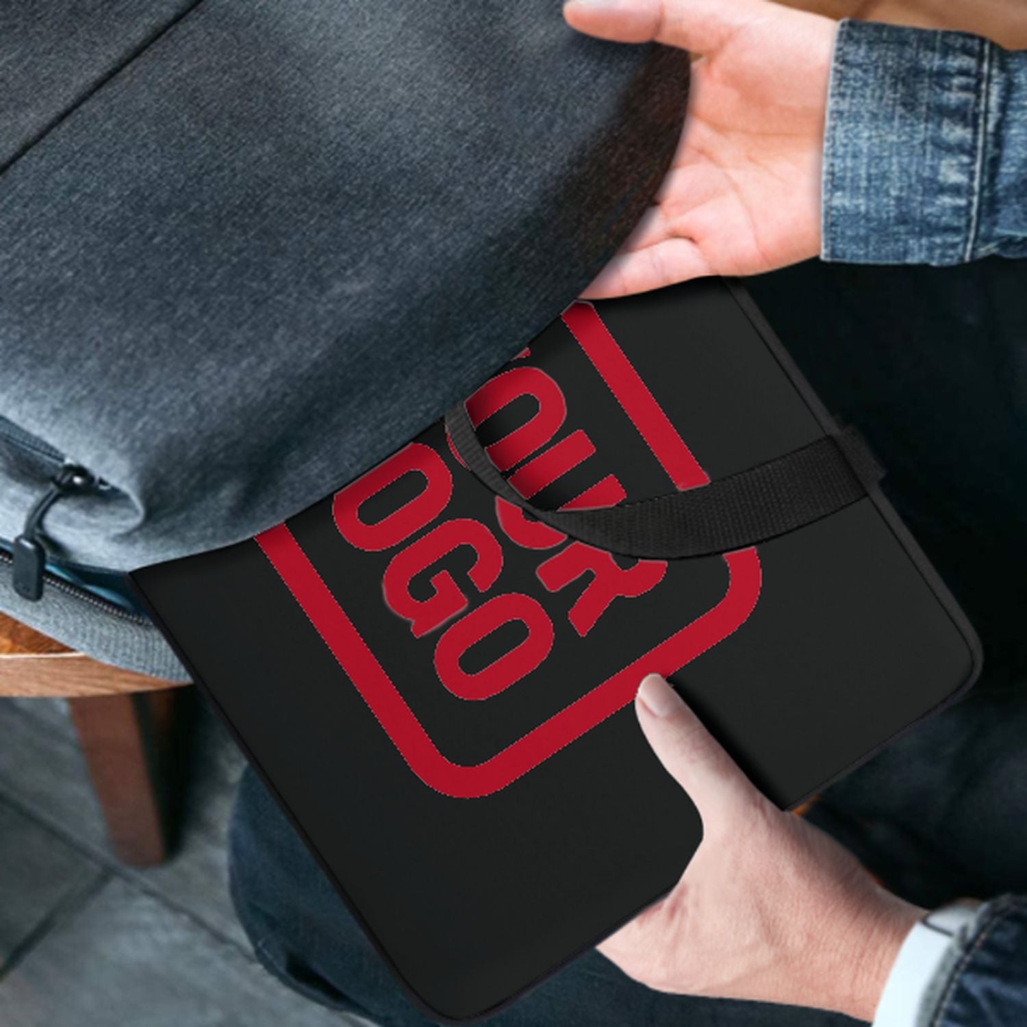 Maßgeschneidertes Schwarz Red Laptop Tasche