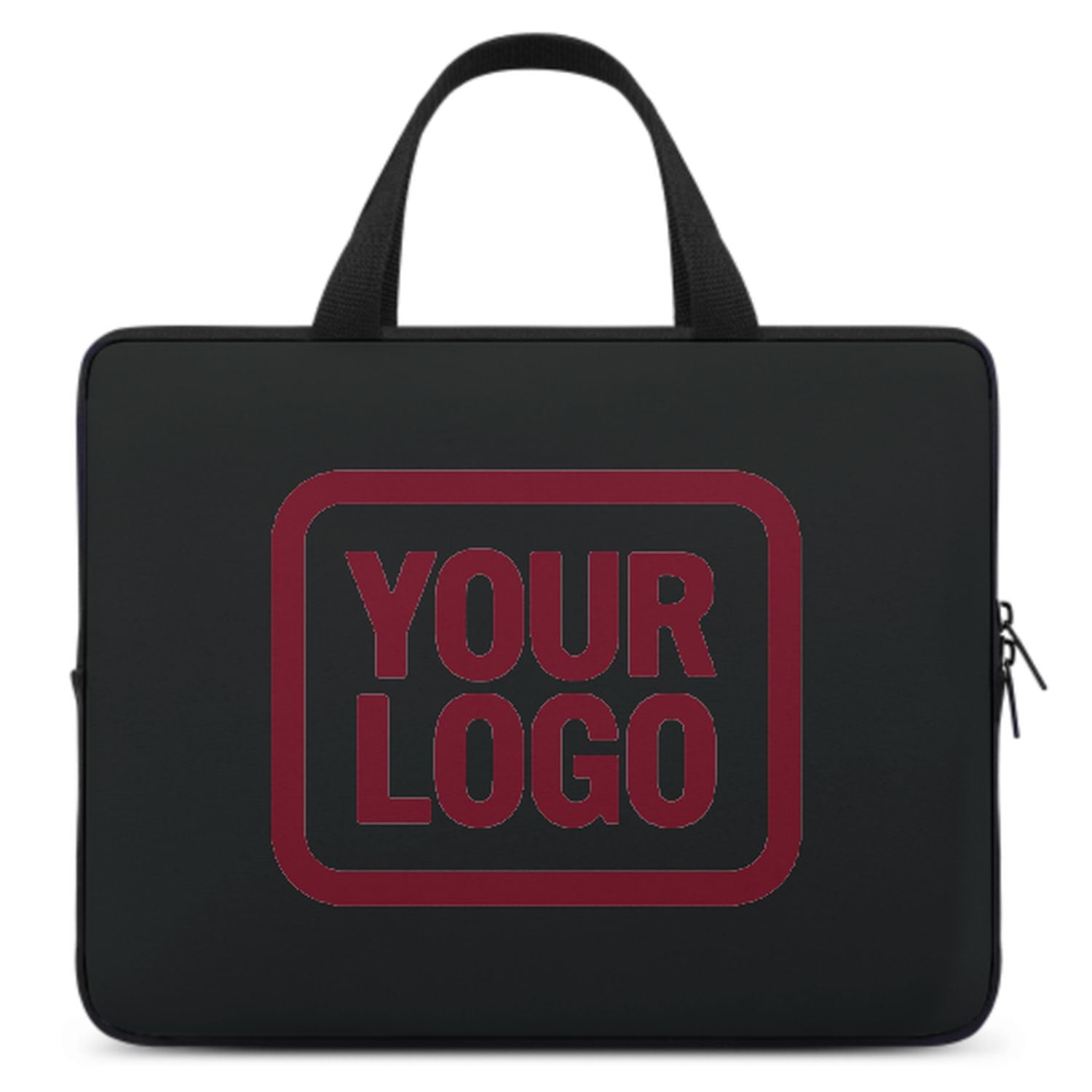 Maßgeschneidertes Schwarz Crimson Red Laptop Tasche