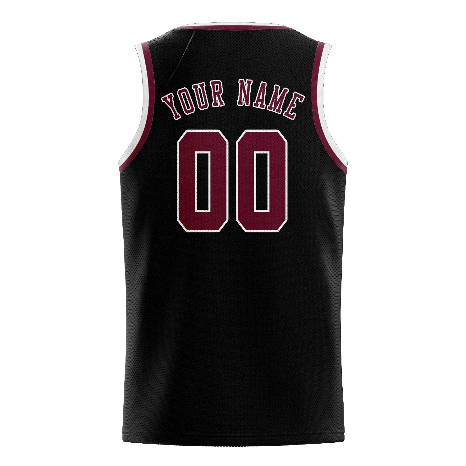 Benutzerdefiniertes Professionelles Schwarz Karmesinrot Basketballtrikot