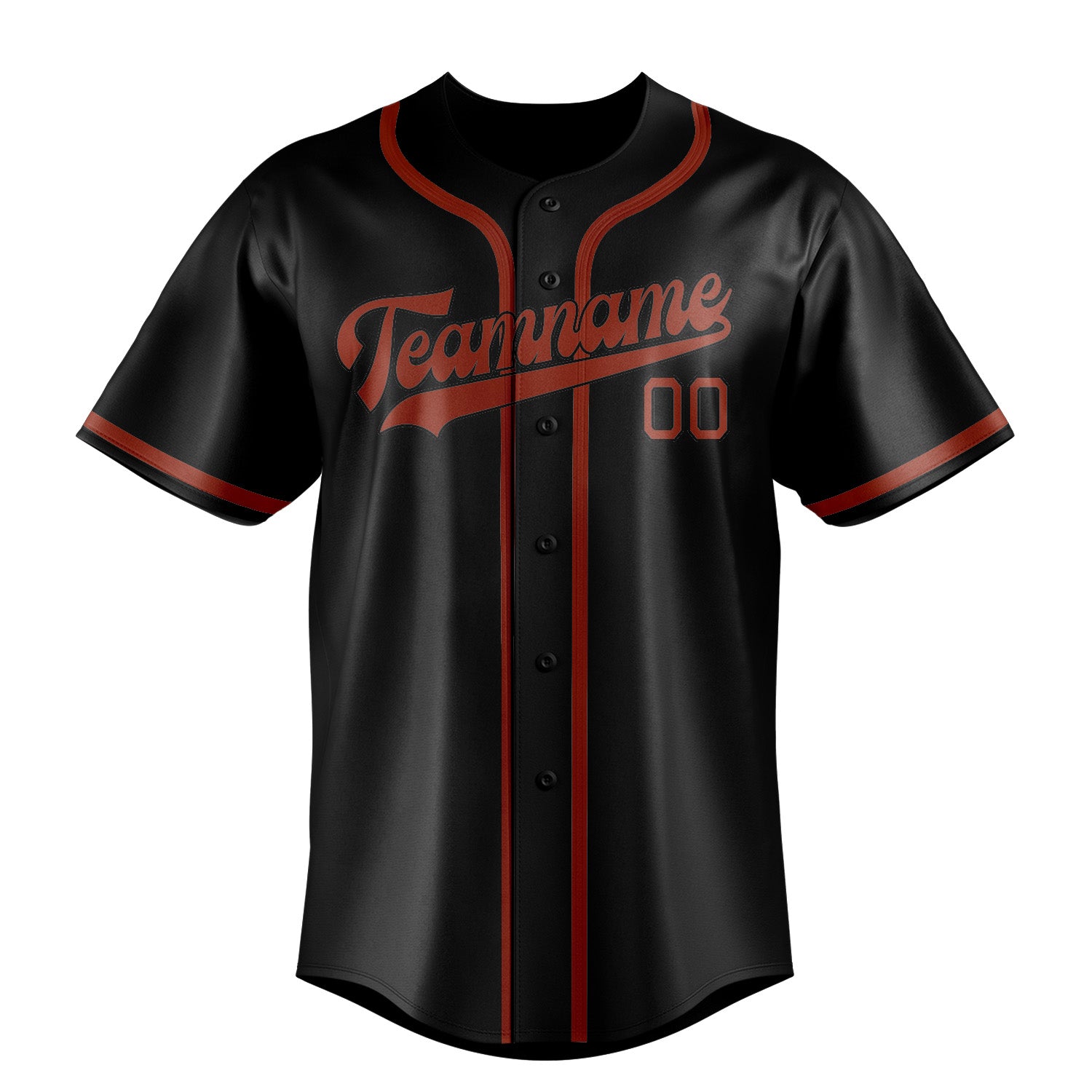 Benutzerdefiniertes Professionelles Schwarz Korallenrot Baseballtrikot