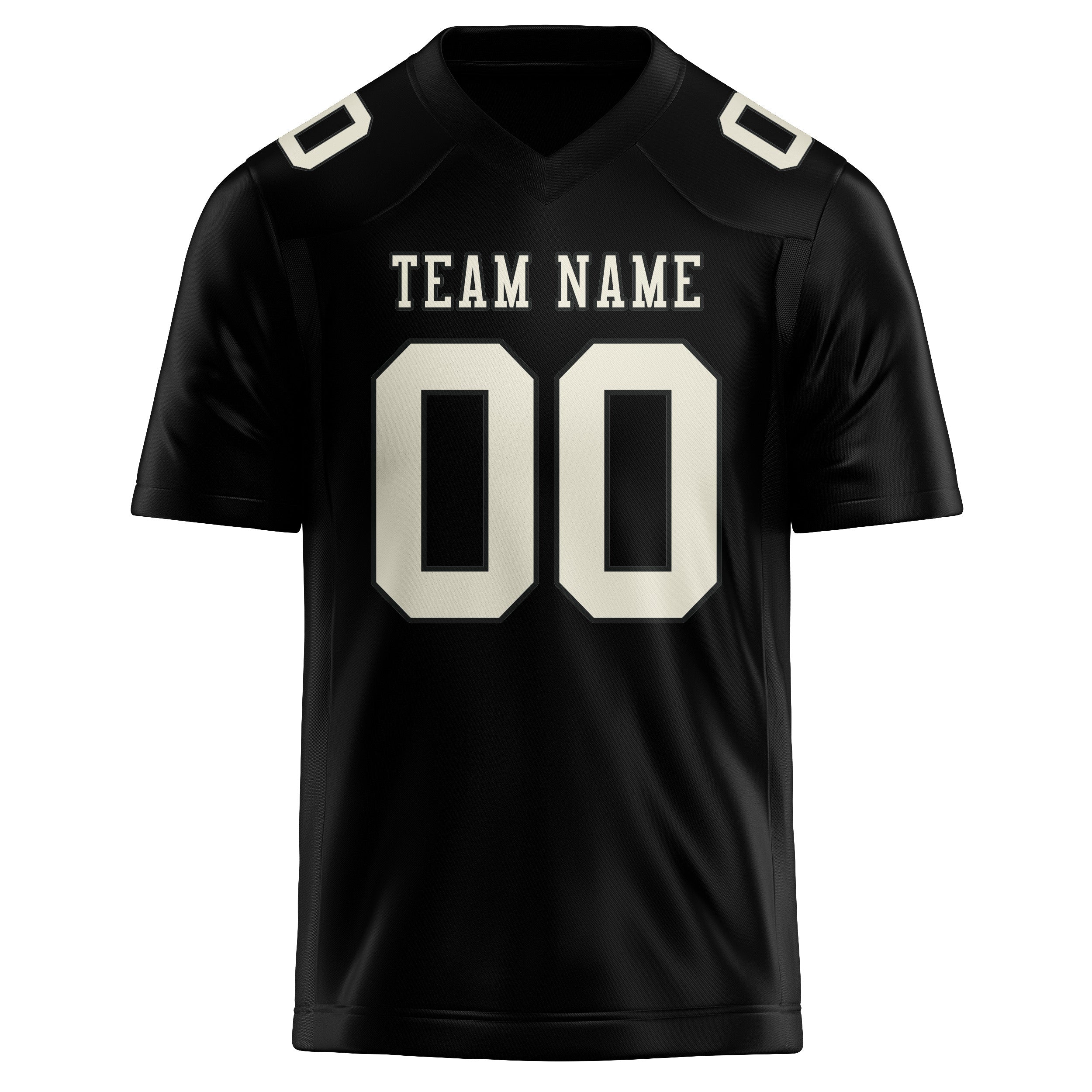 Maßgeschneidertes Professionelles Schwarz Beige Rugbytrikot