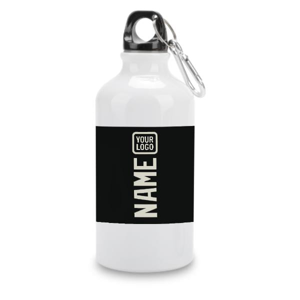 Maßgeschneidertes Schwarz Beige Sportflasche